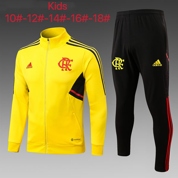 Kinder Trainingsanzug Flamengo 2022-2023 Gelb Schwarz 2